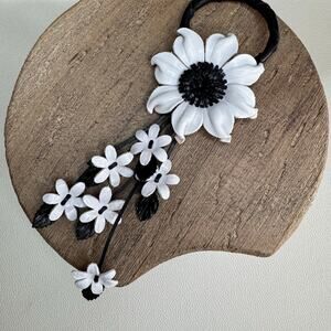Leather Flower Purse Charm Genuine Leather Fall Daisy Bag Charm NEW FAST SHIP